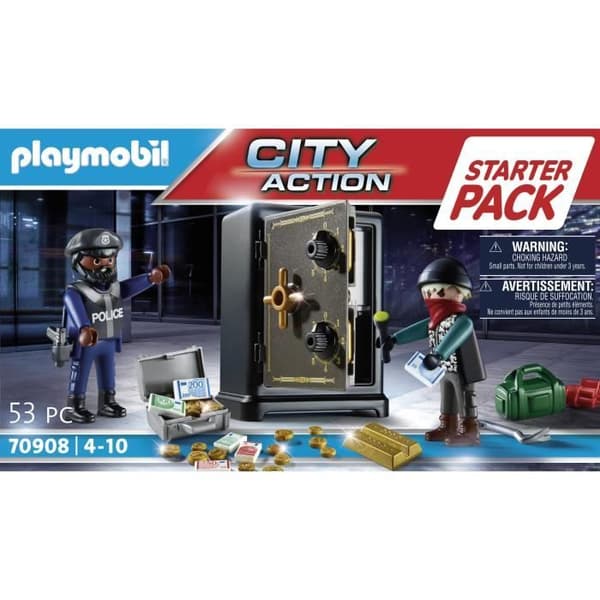 PLAYMOBIL 70908 Startpaket Polisinbrottstjuv, poliser, Från 5 år