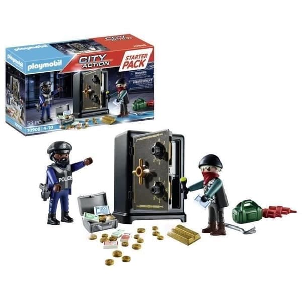 PLAYMOBIL 70908 Startpaket Polisinbrottstjuv, poliser, Från 5 år
