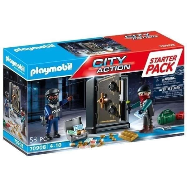 PLAYMOBIL 70908 Startpaket Polisinbrottstjuv, poliser, Från 5 år