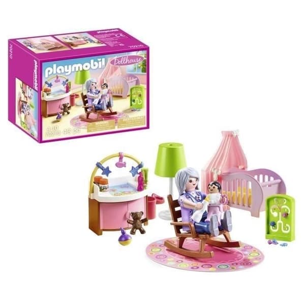 PLAYMOBIL 70210 Babyrum, Dockhus Det traditionella huset, 100 stycken, från 4 år