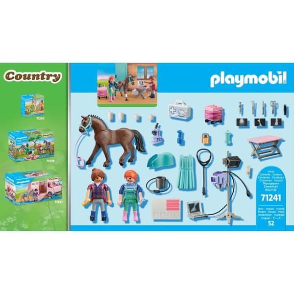 PLAYMOBIL - 71241 - Country - Hästveterinär - 52 stycken - Flerfärgad - Barn - Blandat