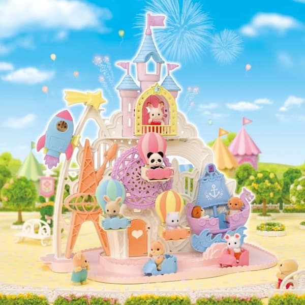 Magisk nöjespark - SYLVANIAN FAMILIES - 5645 - 4 magiska universum - 30 bebisar