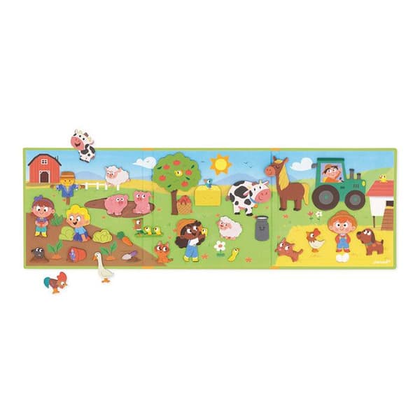 Magnéti'Stories The Farm - Magnetiskt pedagogiskt spel med 30 magneter - Barnleksak i FSC-kartong - Från 3 år