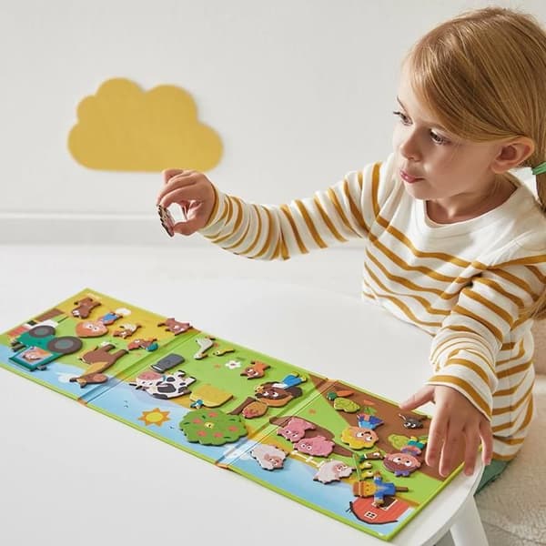 Magnéti'Stories The Farm - Magnetiskt pedagogiskt spel med 30 magneter - Barnleksak i FSC-kartong - Från 3 år