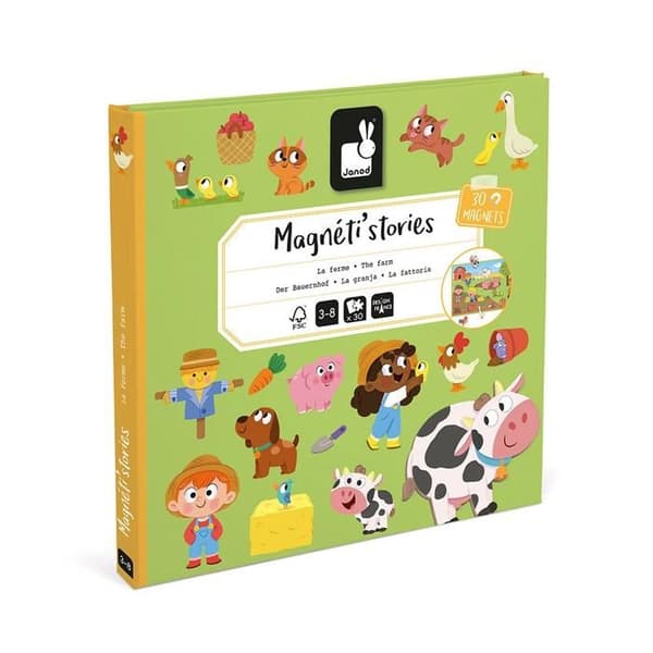Magnéti'Stories The Farm - Magnetiskt pedagogiskt spel med 30 magneter - Barnleksak i FSC-kartong - Från 3 år