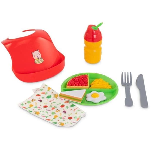 Bon Appétit box set - COROLLE - 10 måltidstillbehör för 36 och 42 cm dockor - Flerfärgad