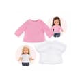 Miniatyrbild 2 av 6: Set med 2 vita och rosa T-shirts för Ma Corolle docka 36 cm - Corolle