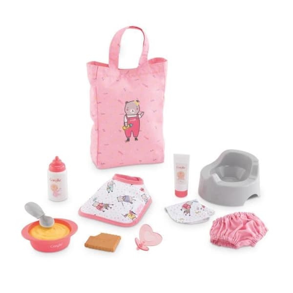 COROLLE - Stor låda med tillbehör för 30 cm babydockor - 11 låtsastillbehör - från 18 månader