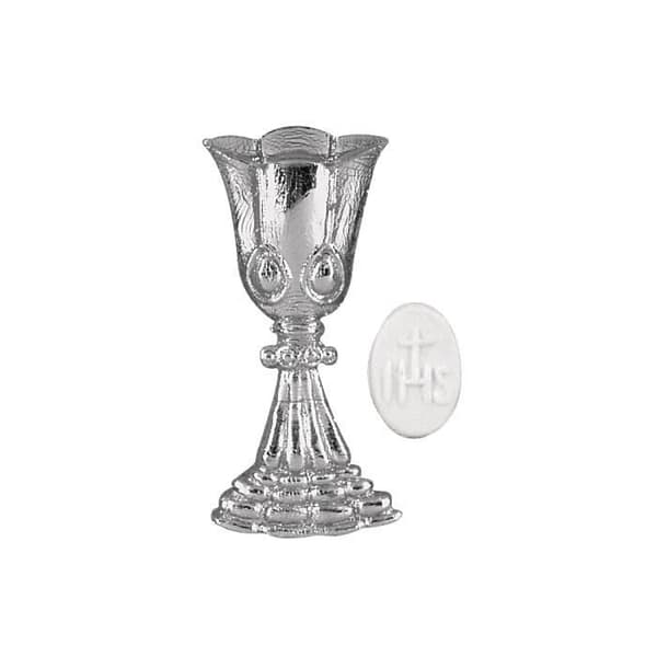 Vaxmotiv: Cup + Host, 6 cm, silver, tab-bag 1 st