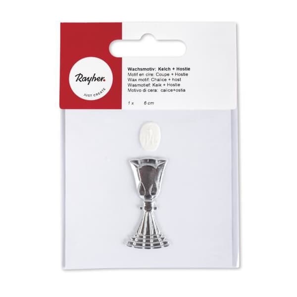 Vaxmotiv: Cup + Host, 6 cm, silver, tab-bag 1 st