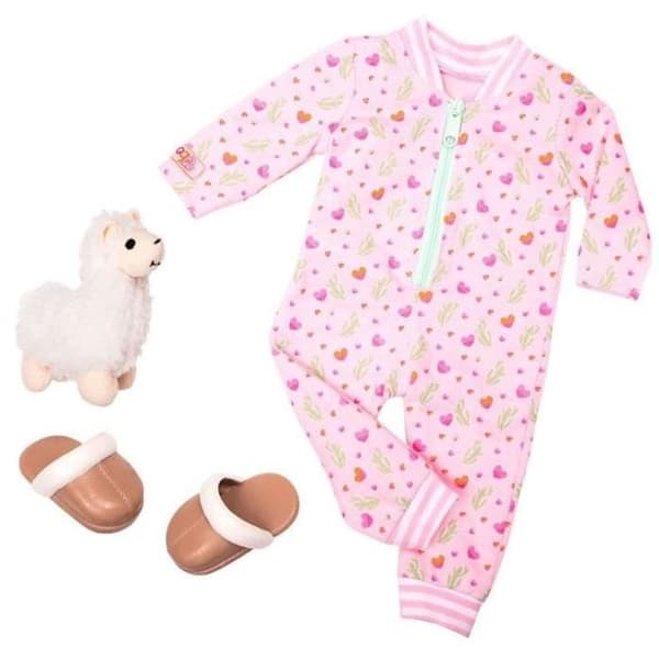 Kläder för dockor - Our Generation - Llama Lullabies - Polyester - Rosa - 46 cm