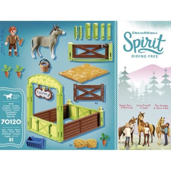 PLAYMOBIL - Spirit - La Mèche och Monsieur Morot med låda - Blandat - Från 4 år