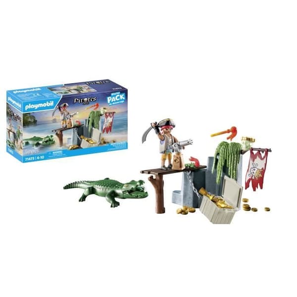 PLAYMOBIL 71473 StarterPack Pirate med alligator, Pirates, Ages 4 och uppåt