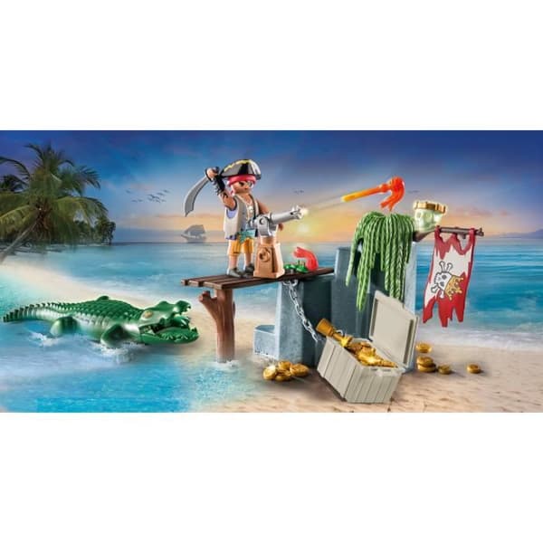PLAYMOBIL 71473 StarterPack Pirate med alligator, Pirates, Ages 4 och uppåt