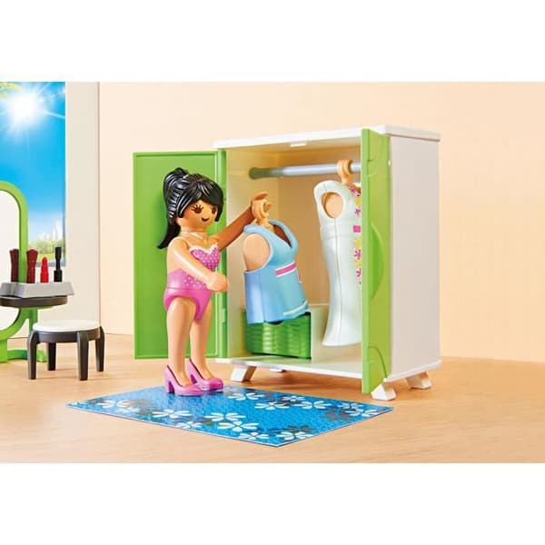 PLAYMOBIL - 9271 - Stadsliv - Det moderna huset - Sovrum med sminkområde