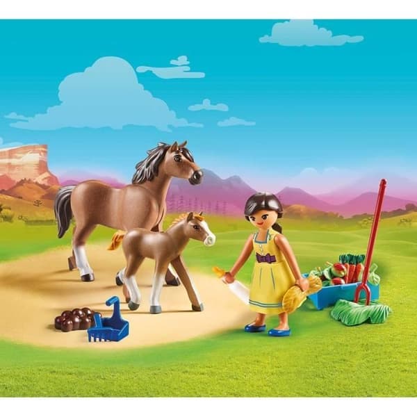 PLAYMOBIL Spirit - Apo med häst och föl - Figur och tillbehör ingår