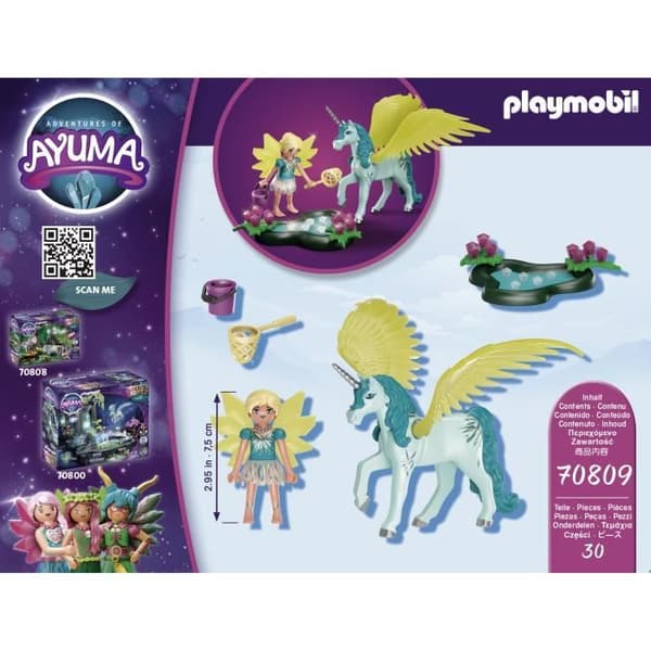 PLAYMOBIL - 70809 - AYUMA - Kristallälva med enhörning - Barn - 30 stycken - Adventures of Ayuma