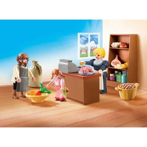 PLAYMOBIL - Heidi - Keller-familjens livsmedelsbutik - 3 tecken - Tillbehör ingår