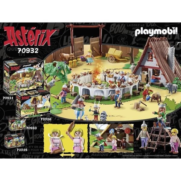 PLAYMOBIL 70932 Asterix, Abraracourcix hydda, Karaktärer, 110 stycken, Från 5 år