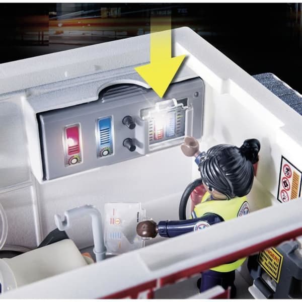 PLAYMOBIL 70936 Amerikansk ambulans med räddningspersonal och skadad, City Action, Räddningstjänsten