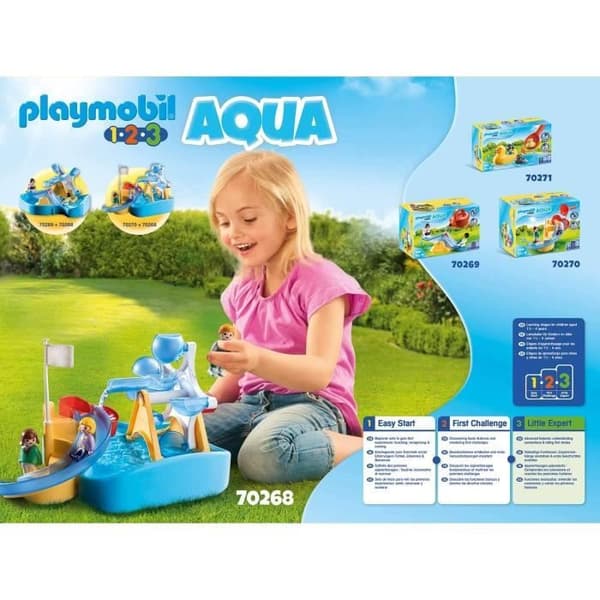PLAYMOBIL 1.2.3 - 70268 - Vattenkarusell - Barn - 18 månader - Blå - Blandat - Plast