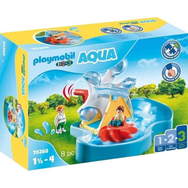 PLAYMOBIL 1.2.3 - 70268 - Vattenkarusell - Barn - 18 månader - Blå - Blandat - Plast