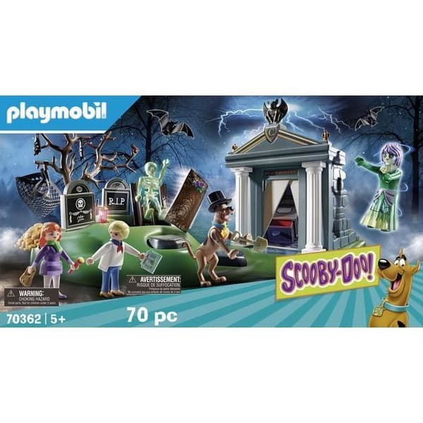PLAYMOBIL - SCOOBY-DOO! Berättelser på kyrkogården - 3 karaktärer - magisk kista - tillbehör