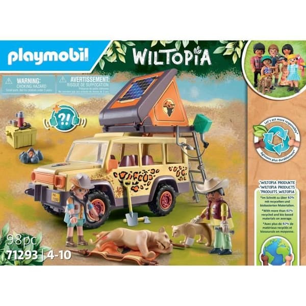 PLAYMOBIL 71293 Utforskare med terrängfordon, Wiltopia, 98 delar, från 4 år och uppåt