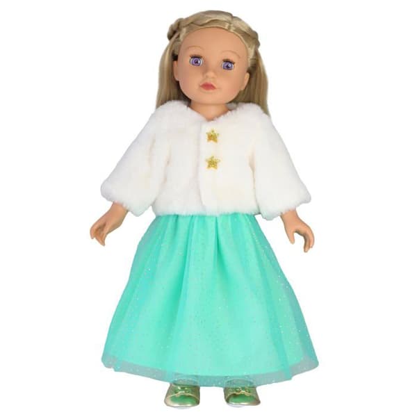 Kläder - Heless docka tillbehör - 747 - cm Glitter Ballerinas för Golden docka Storlek 38-45 cm, 10128286, Guld