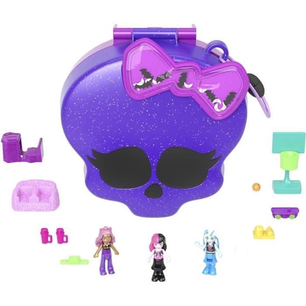 Polly Pocket-Monster High-Box 3 minifigurer och 10 tillbehör HVV58