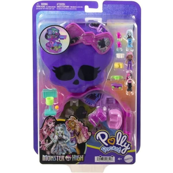 Polly Pocket-Monster High-Box 3 minifigurer och 10 tillbehör HVV58