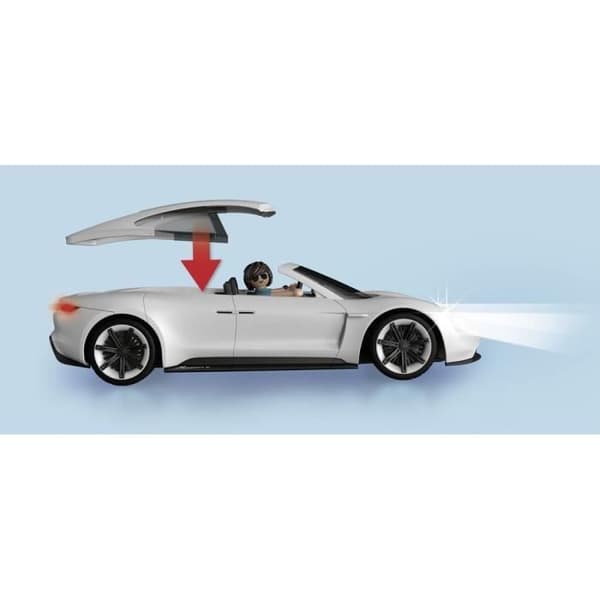 PLAYMOBIL 70765 Porsche Mission E - Klassiska bilar - Fjärrkontroll och ljuseffekter ingår - Elbil