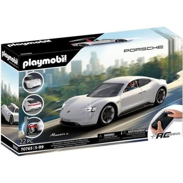 PLAYMOBIL 70765 Porsche Mission E - Klassiska bilar - Fjärrkontroll och ljuseffekter ingår - Elbil