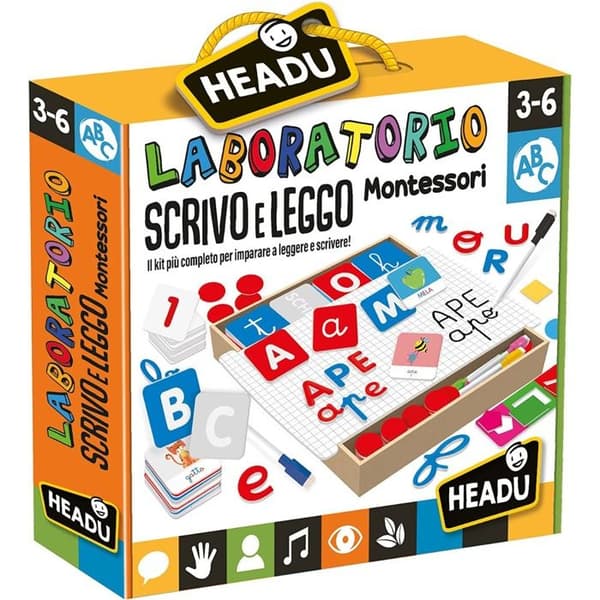 Utbildningsspel - Headu - IT29426 - Komplett kit - Flerfärgad - Montessori-pedagogik