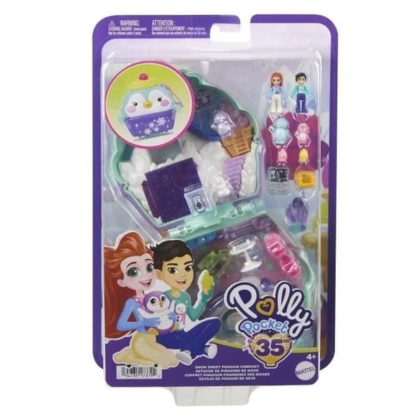 Polly Pocket-Snow Penguin-Box med figurer HRD34
