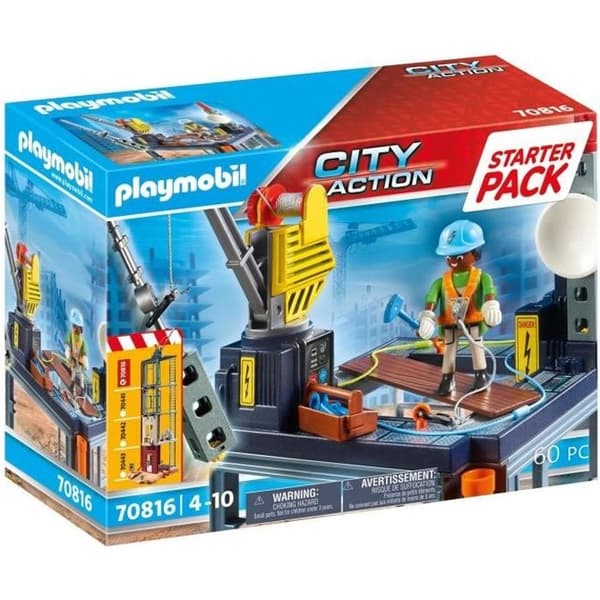PLAYMOBIL - 70816 - City Action La Construction - Startpaket - Byggplattform