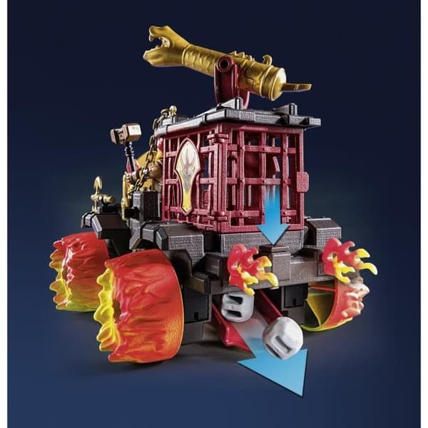 PLAYMOBIL 71299 Burnham Raiders Fiery Battle Cart - Ta dig an fiender med vagnen, kanonen och utkastplatsen