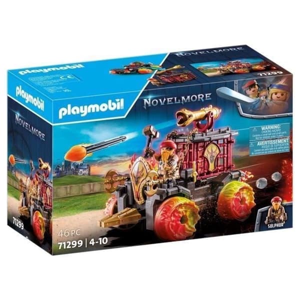 PLAYMOBIL 71299 Burnham Raiders Fiery Battle Cart - Ta dig an fiender med vagnen, kanonen och utkastplatsen