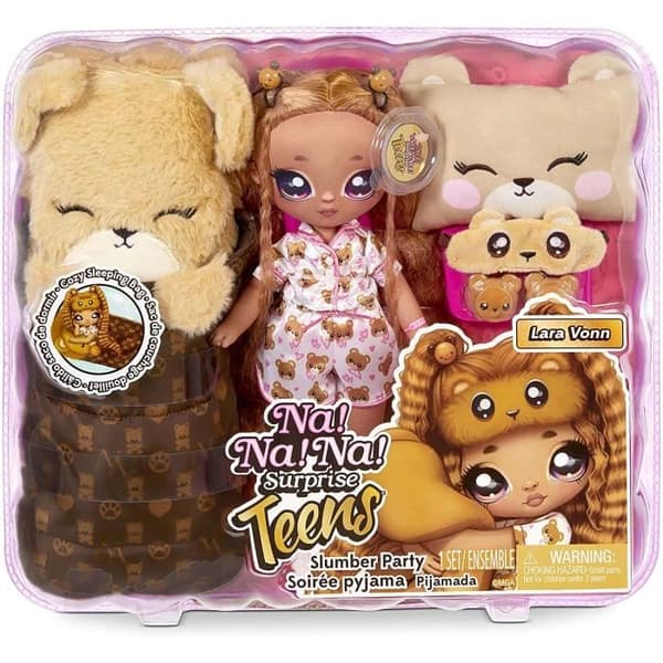 Lara Vonn Pyjamas Party Doll - MGAENTERTAINMENT - Teddy Bear Accessoarer - 28cm