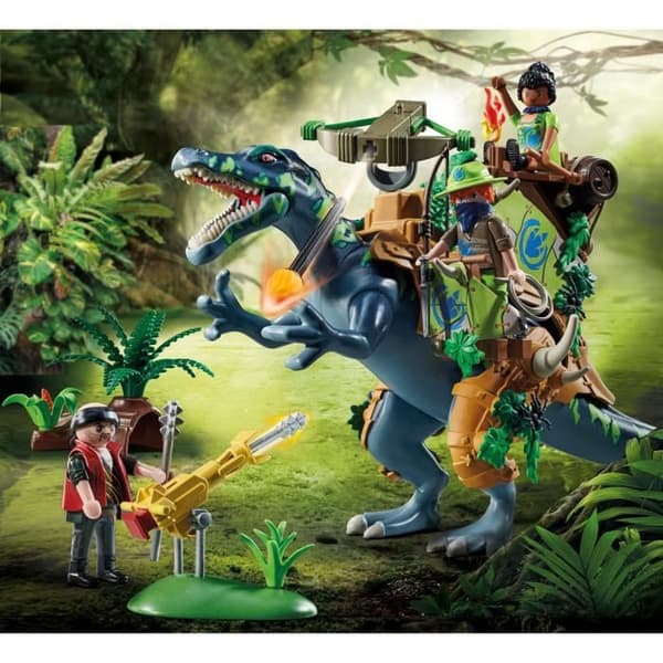 PLAYMOBIL - Dino Rise - Spinosaurus och fighter - 86 stycken - från 5 år och uppåt