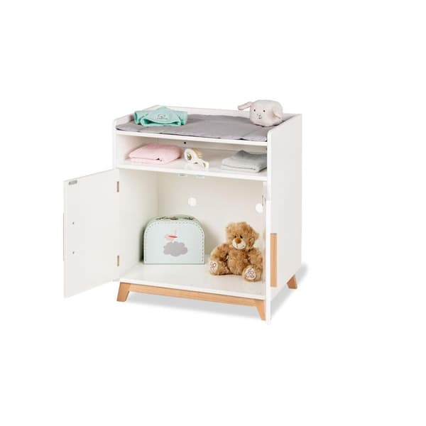 Dubbelsäng för docka - Pinolino - Marit - MDF och bok - 2 dörrar - Certifierad FSC®
