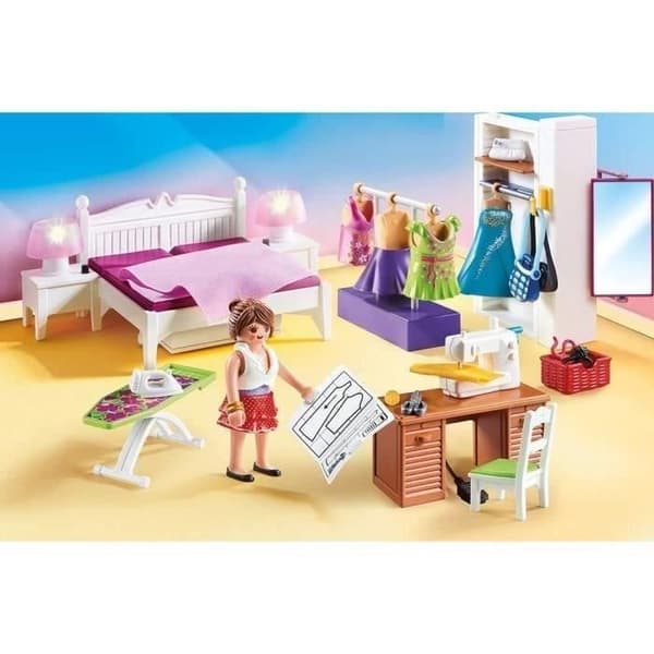 PLAYMOBIL 70208 Rum med syyta, dockskåp La Maison Traditionnelle, 4 år och uppåt
