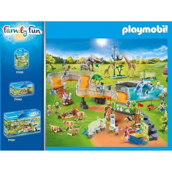 PLAYMOBIL - Förlängning för djurpark - Modell 70348 - 31 stycken - För barn från 4 år och uppåt - Blå