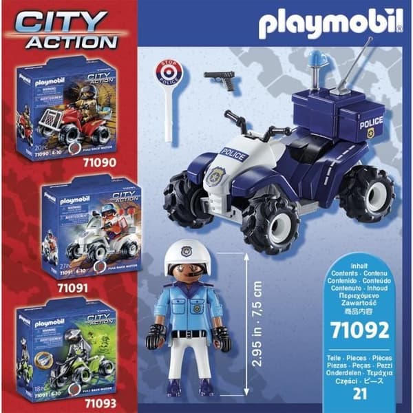 PLAYMOBIL 71092 Polis och retrofriktionsfyr, Stadsaktion, poliser, Från 4 år