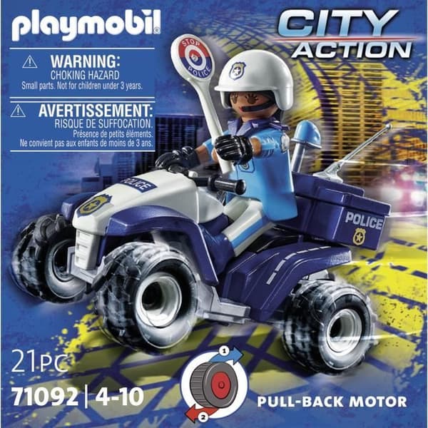 PLAYMOBIL 71092 Polis och retrofriktionsfyr, Stadsaktion, poliser, Från 4 år