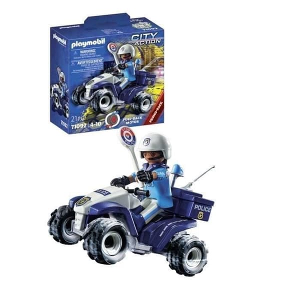 PLAYMOBIL 71092 Polis och retrofriktionsfyr, Stadsaktion, poliser, Från 4 år