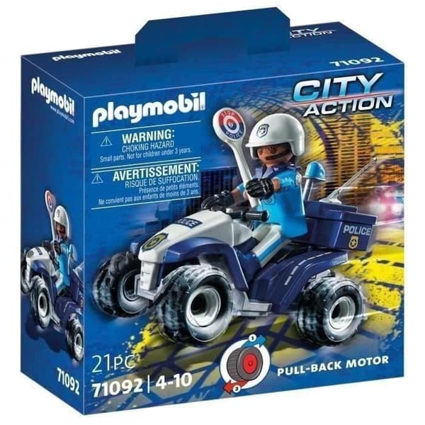 PLAYMOBIL 71092 Polis och retrofriktionsfyr, Stadsaktion, poliser, Från 4 år