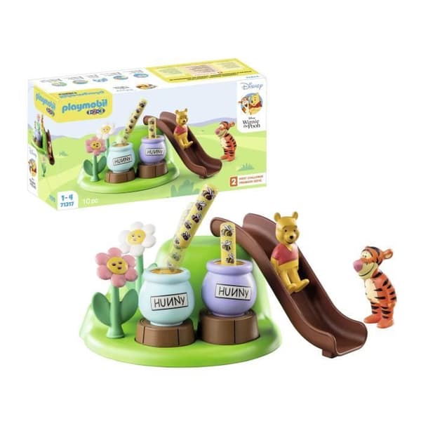 PLAYMOBIL 1.2.3 71317 Nalle Puh och Tigger med Bee Garden - Disney