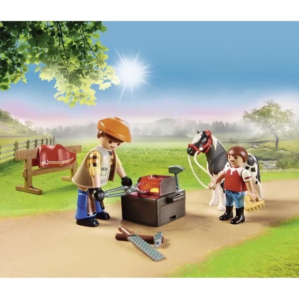 PLAYMOBIL - 70518 - Hovslagare och fordon med mobil smedja och tillbehör - Playmobil Country
