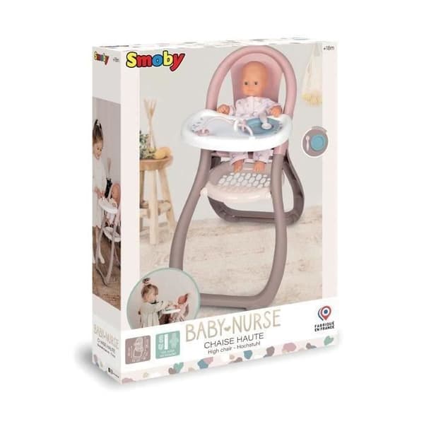 SMOBY - Barnsköterska Barnstol för spädbarn upp till 42 cm (ingår ej) - Tillverkad i Frankrike